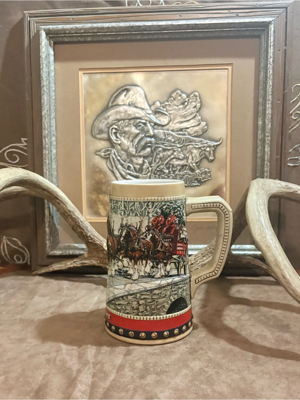 1988 “Cobblestone Passage” Budweiser Holiday Stein CS80